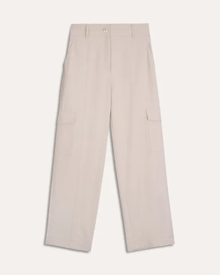 Pantalón Cargo Estilo Safari Tiro Alto Arena