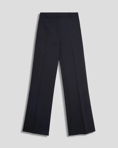 Pantalón Sastre Recto Fluido Tiro Alto Negro