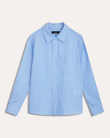 Camisa Azul Celeste A Rayas