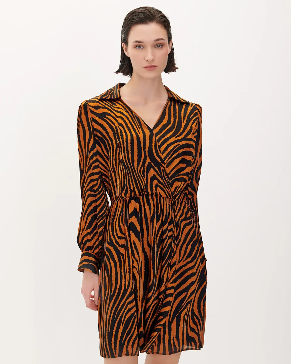 Vestido Animal Print Envolvente 