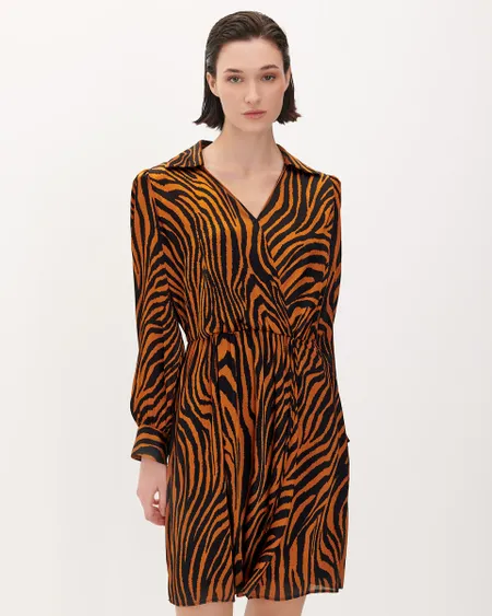 Vestido Animal Print Envolvente