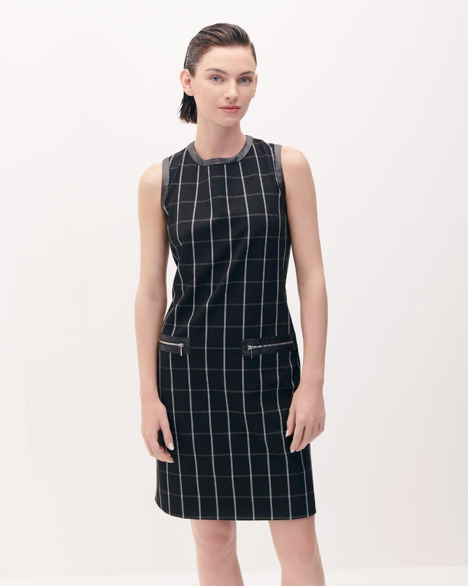 Vestido Silueta H De Cuadros 