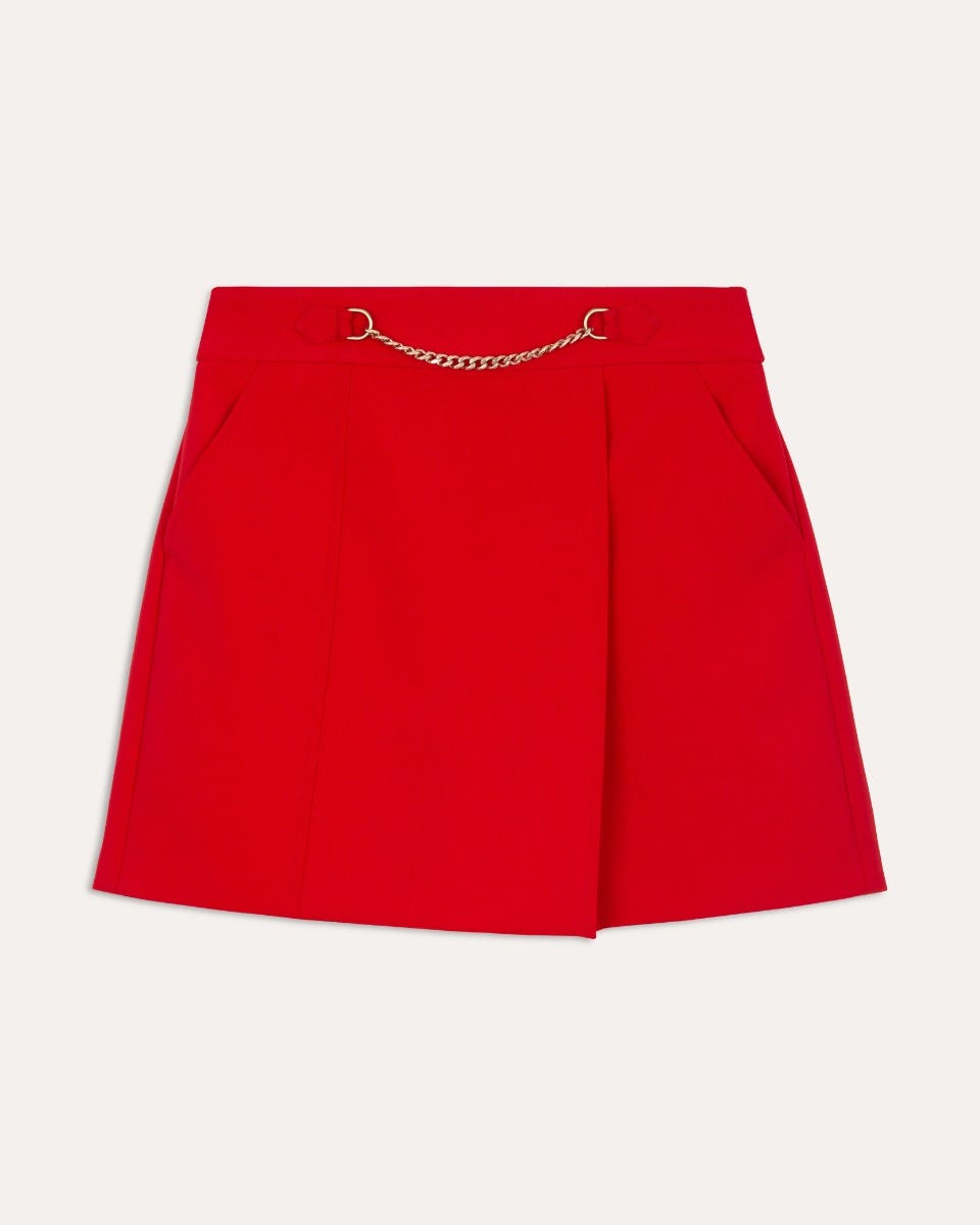 Falda short roja online