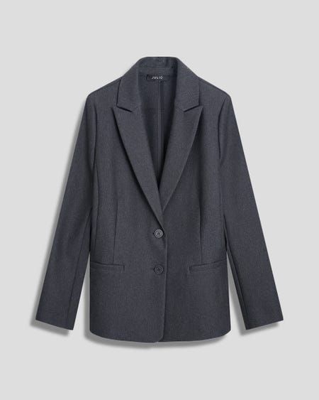 Blazer Gris Oxford De Punto Solapa De Pico Corte Francés