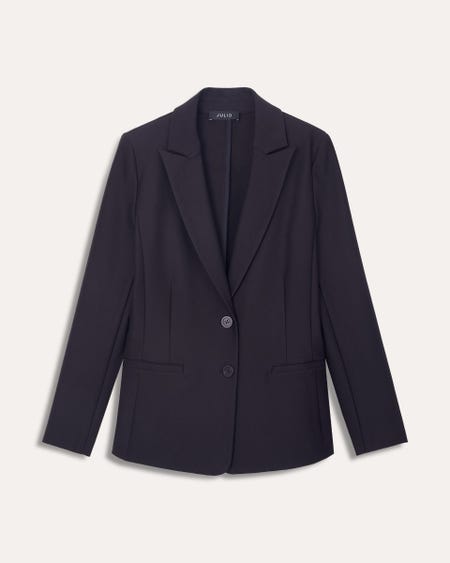 Blazer Negro De Punto Corte Francés