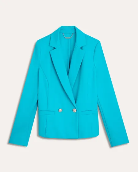 Saco De Punto Turquesa Corte Francés