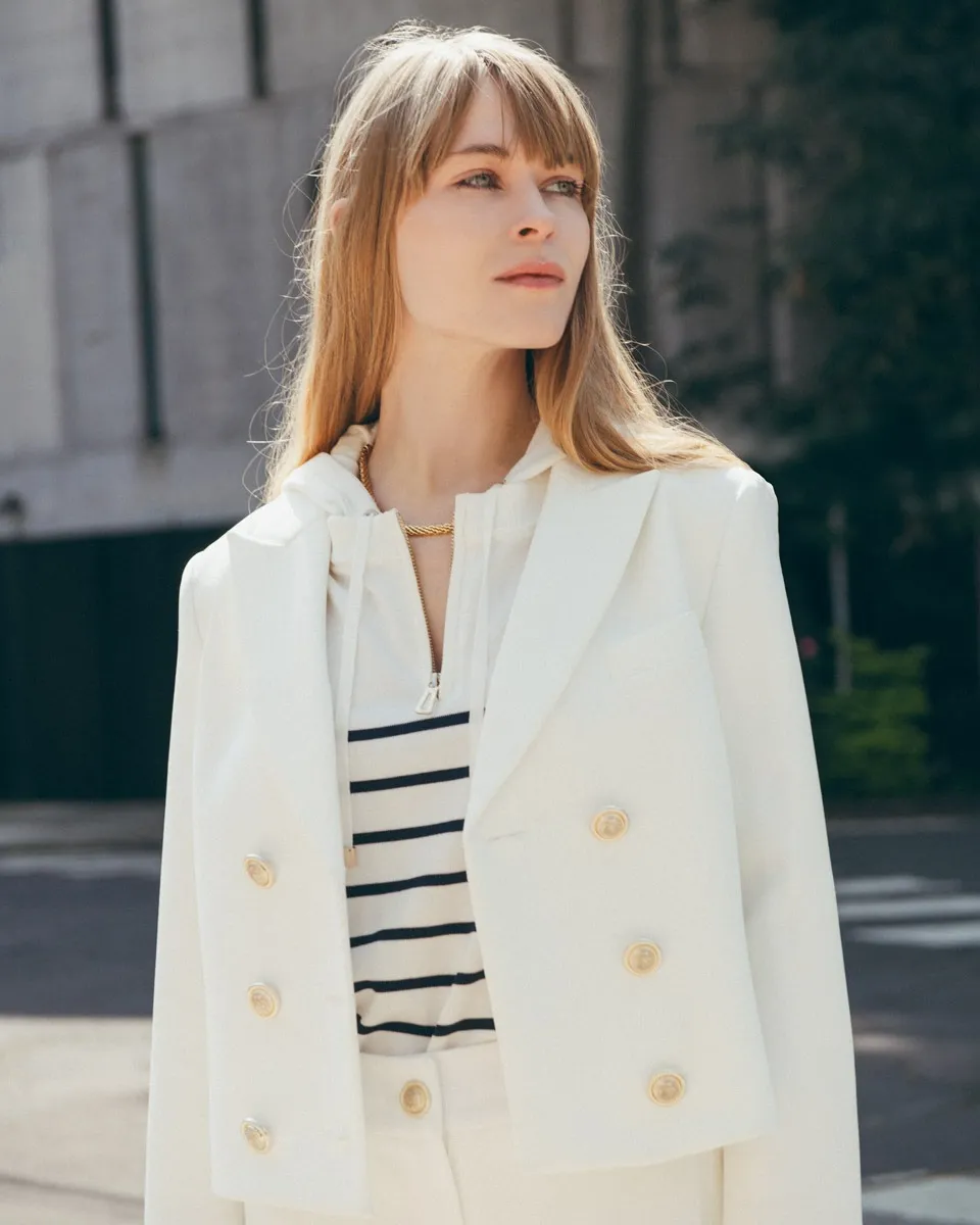 Saco Corto Natural  Cruzado Stretch Corte Francés  Solapa De Pico 