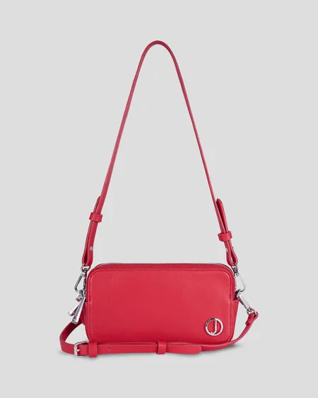 Cartera Crossbody Roja Doble Cierre