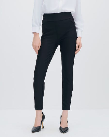 Leggings Negros Tiro Alto Pretina Ancha