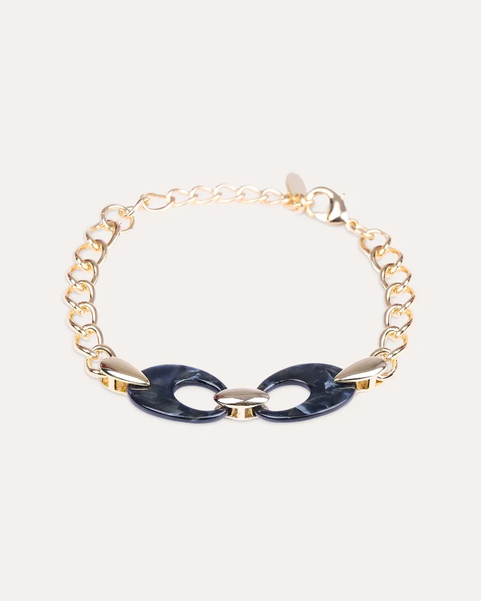 Pulsera Dorada Con Óvalos 