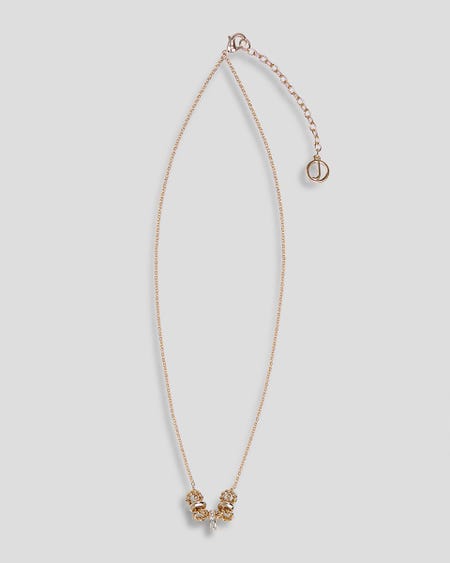 Collar Princesa Baño De Oro Aros Semanario Cristales Pavé