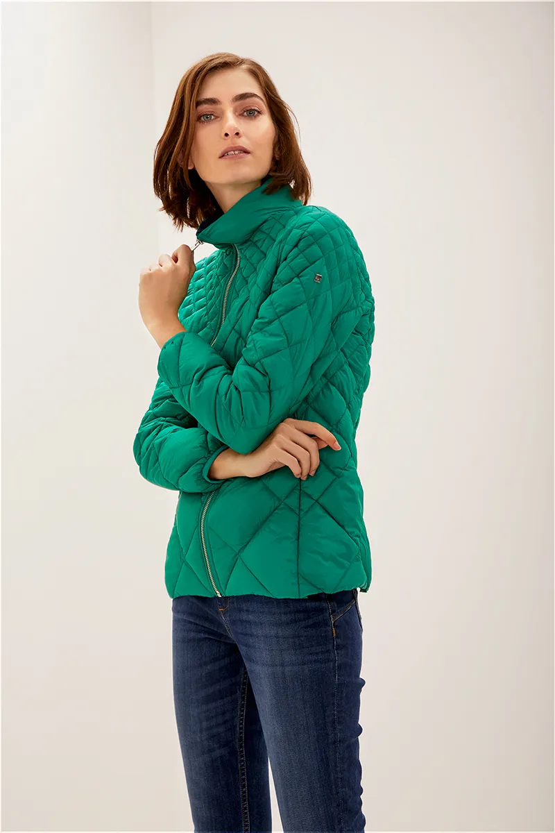 chamarra verde mujer