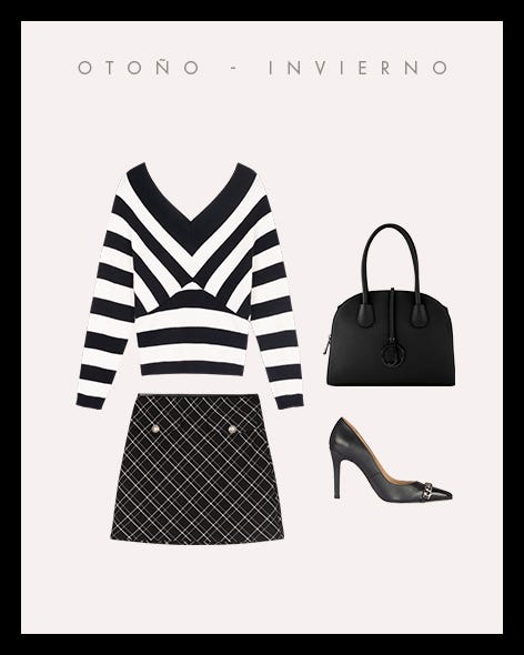 Outfit blanco y negro  Julio